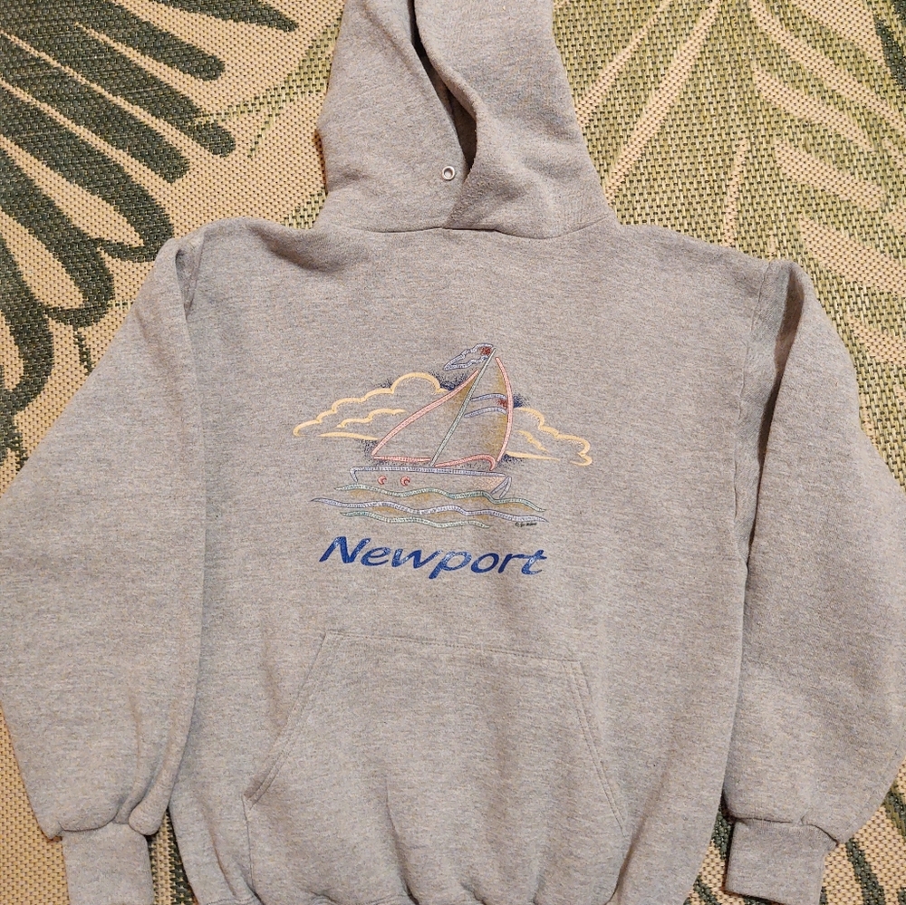 Vintage Newport Beach Hoodie Made In The USA